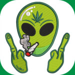 Alien UFO embroidery design digital file for machine embroidery hoodies jackets caps streetwear