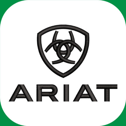 Ariat embroidery design digital file for cap 2.5x4.5 inch and left chest 4x4 inch machine embroidery