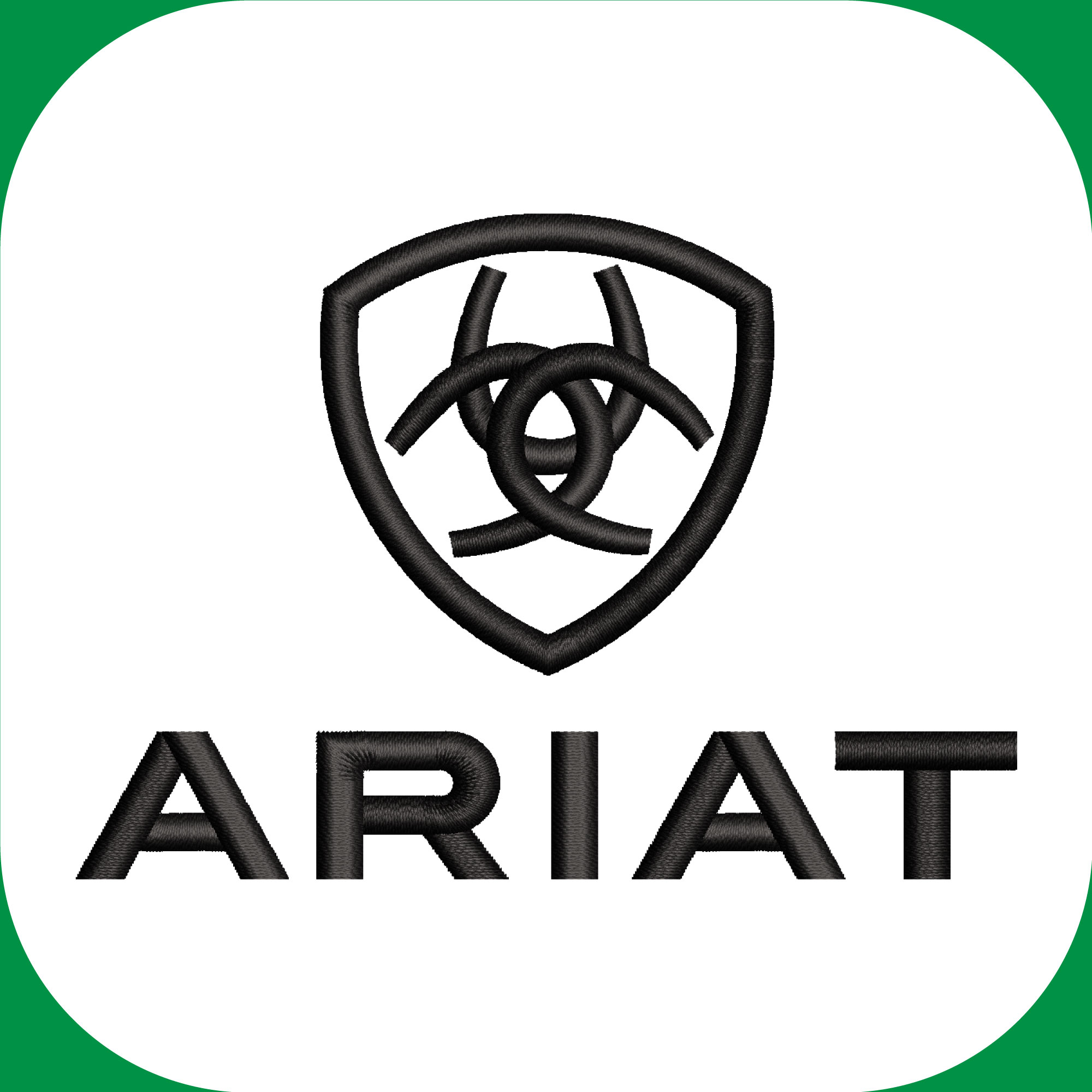 Ariat Embroidery Design | Cap & Left Chest Machine Embroidery File Ariat embroidery design digital file for cap 2.5x4.5 inch and left chest 4x4 inch machine embroidery