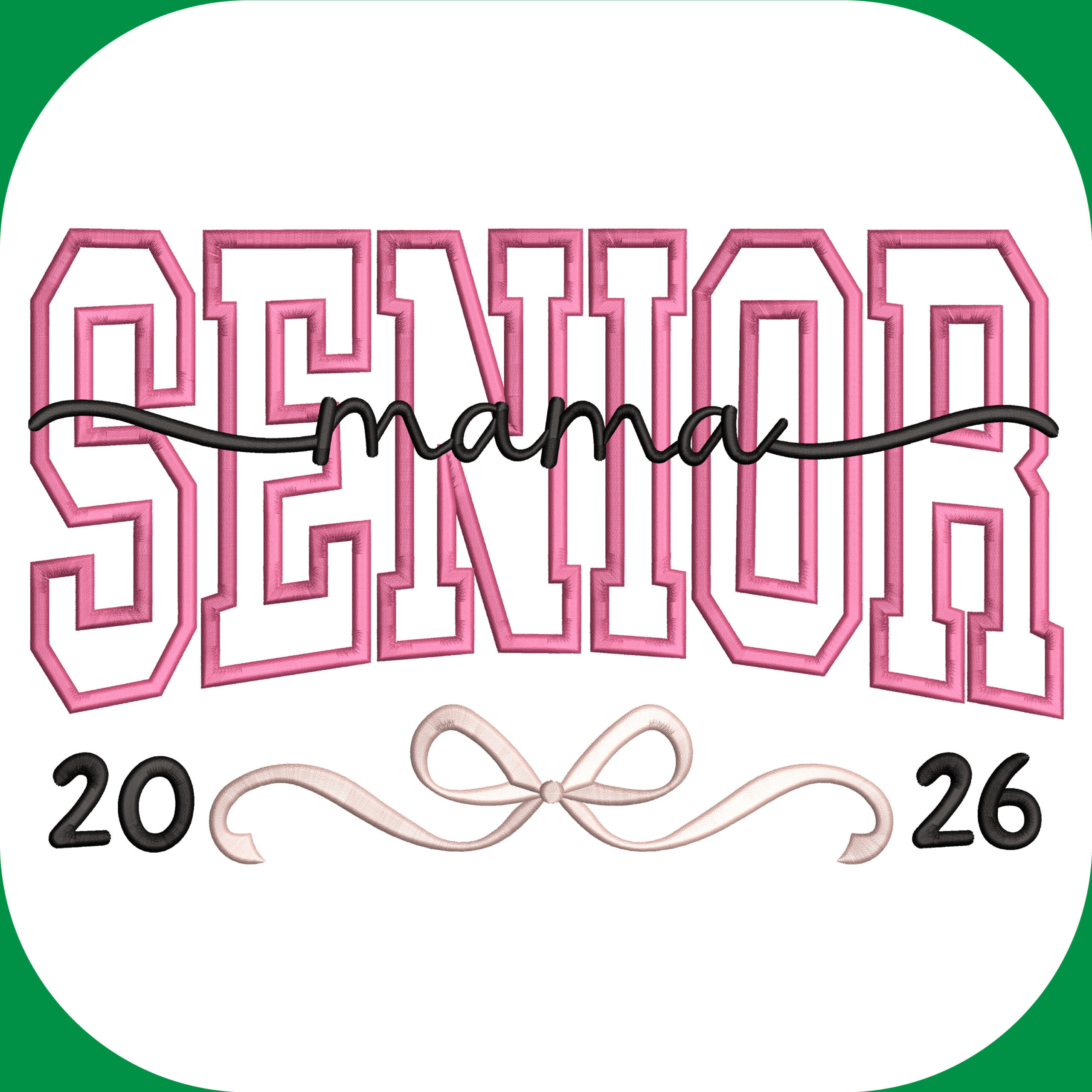 Senior Mama Applique Embroidery Design Senior Mama applique embroidery design for machine embroidery