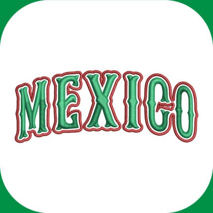 Mexico Hat 3D-PUFF machine embroidery file for cap embroidery, professionally digitized 3D puff logo design in DST, PES, JEF, EXP, VP3, XXX, and other embroidery formats.